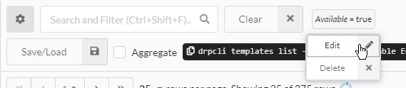 Example search filter