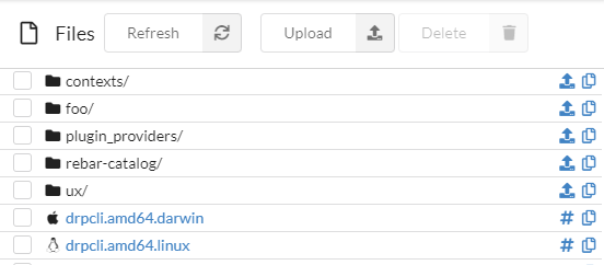 Screenshot of the files view