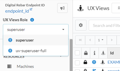 UX Views Dropdown